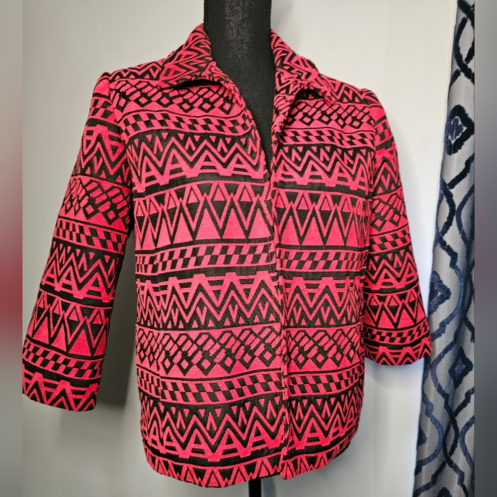 Alfred Dunner Red Baroque Jacket
